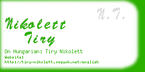 nikolett tiry business card